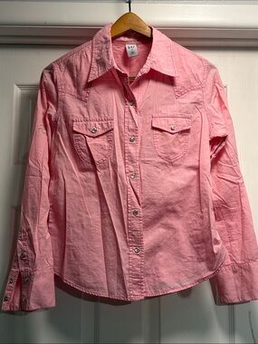 Vintage Gap Barbie Pink Western Shirt with Pearl Snaps size S